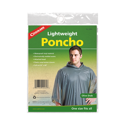 Coghlans Lightweight Poncho - Olive - Sportinglife Turangi